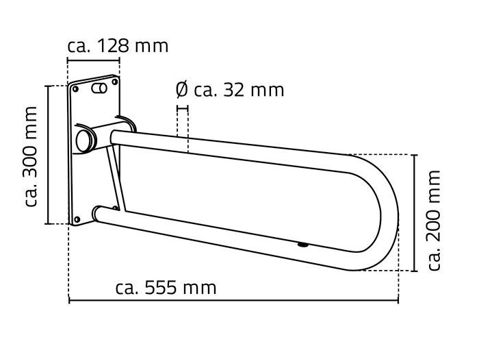 Ridder Assistent væggreb t/bad - Hvid Ridder Assistent væggreb t/bad - Hvid