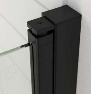 Dansani Match A+D 70x90 brusehjørne - Klar glas/mat sort Dansani Match A+D 70x90 brusehjørne - Klar glas/mat sort