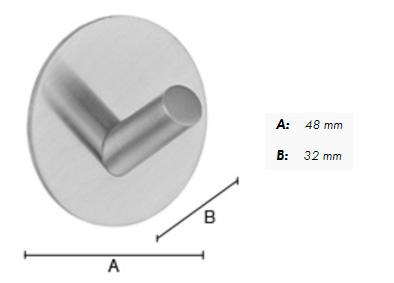 Beslagsboden rund selvkl&aelig;bende h&aring;ndkl&aelig;dekrog &Oslash;48 - Rustfrit st&aring;l