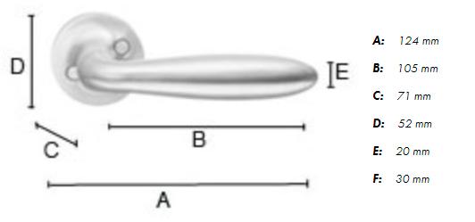 Beslagsboden udend&oslash;rsgreb B175N - B&oslash;rstet rustfrit st&aring;l