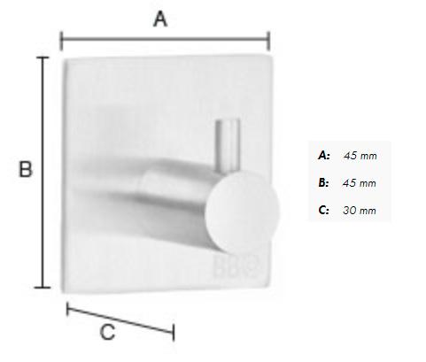 Beslagsboden selvkl&aelig;bende h&aring;ndkl&aelig;dekrog m/tap - Firkantet - Mat sort