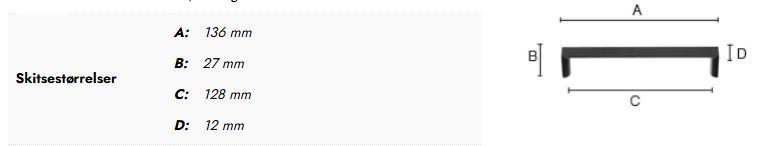 Beslagsboden BB6171 b&oslash;jlegreb - Mat sort