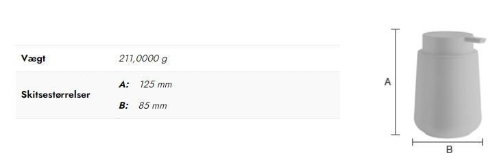 Beslagsboden sæbedispenser t/bord - Mat hvid Beslagsboden sæbedispenser t/bord - Mat hvid