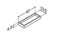 Dansani tr&aelig;hylde til v&aelig;g - 40 cm - Hvid mat