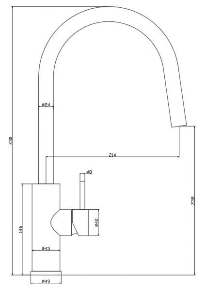 Cassøe Noba CK04 køkkenarmatur m/udtræk - Mat sort Cassøe Noba CK04 køkkenarmatur m/udtræk - Mat sort