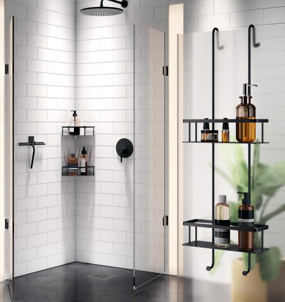 Smedbo Sideline brusekurv til glasv&aelig;g - Mat sort