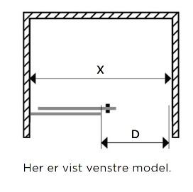 Str&oslash;mberg Slide 22 skyded&oslash;r nichel&oslash;sning 1000mm - Messing