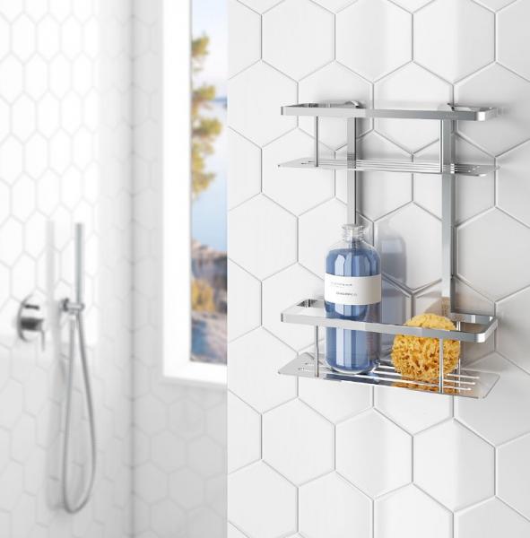 Smedbo Sideline dobbelt brusehylde - Krom Smedbo Sideline dobbelt brusehylde - Krom