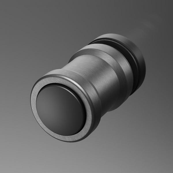 Str&oslash;mberg Noma 110 bruseniche m/folded&oslash;r - 80x80 cm - Klar glas/b&oslash;rstet gunmetal