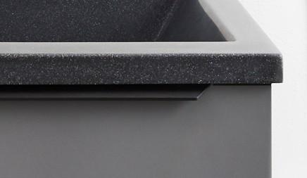 Cassøe Soft 60 møbelsæt m/sort vask - Mat grå Cassøe Soft 60 møbelsæt m/sort vask - Mat grå