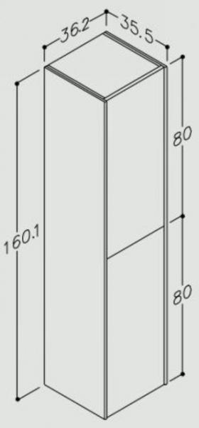 Str&oslash;mberg Domo H&oslash;jskab - Mat hvid