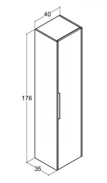 Dansani Mido+ Classic h&oslash;jskab m/1 l&aring;ge - Mat lysebl&aring;