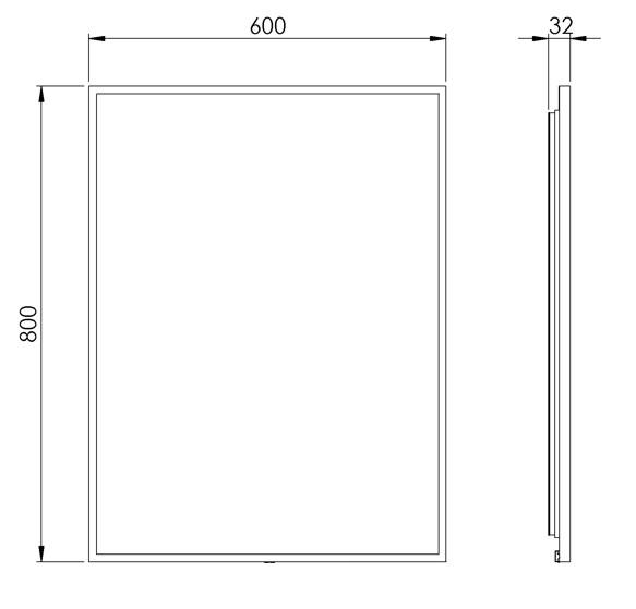 Cassøe Siena firkantet spejl m/LED lys - 60x80 cm - Mat bronze Cassøe Siena firkantet spejl m/LED lys - 60x80 cm - Mat bronze