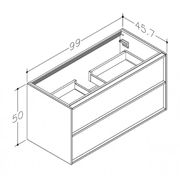 Strømberg Skara 100 badeværelsesskab - Lys eg Strømberg Skara 100 badeværelsesskab - Lys eg