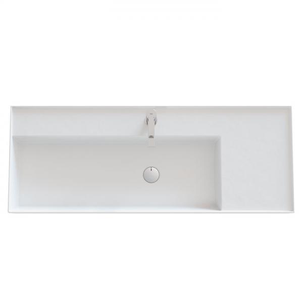 Dansani Luna Azym 121 asymmetrisk h&aring;ndvask t/m&oslash;bel - Venstre - 1 hanehul