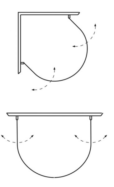 Hafa Igloo PRO U bruseniche til lige bagv&aelig;g eller hj&oslash;rne - 80x95 cm