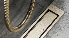 Unidrain afl&oslash;b 800 mm/10 mm ramme - B&oslash;rstet messing