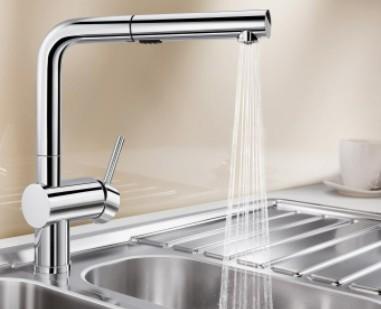 Blanco Linus-S Vario k&oslash;kkenarmatur m/udtr&aelig;k - Krom