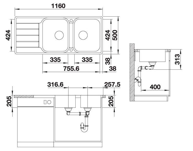 Blanco Classimo 8 S-IF MXI køkkenvask - Rustfrit stål Blanco Classimo 8 S-IF MXI køkkenvask - Rustfrit stål