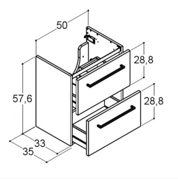 Dansani Mido mini m&oslash;bels&aelig;t 50 m/Amber vask - Gr&aring; mat