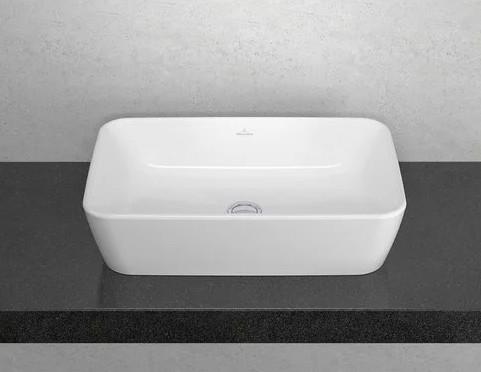 V&B Architectura 60 square fritst&aring;ende bowlevask - Med overl&oslash;b