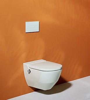 Laufen Navia duschtoilet cleanet rimless, LCC og softclose s&aelig;de