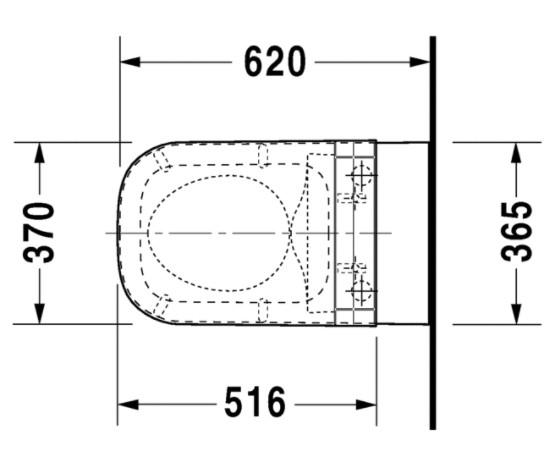 Duravit Happy D.2 Rimless hængeskål m/wonderglis til sensowash sæde Duravit Happy D.2 Rimless hængeskål m/wonderglis til sensowash sæde