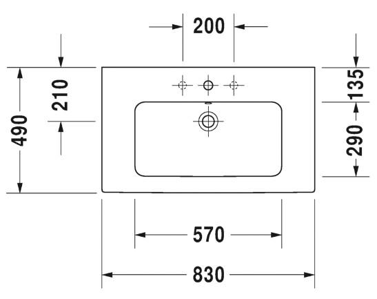 Duravit ME by Starck 83 m&oslash;belvask