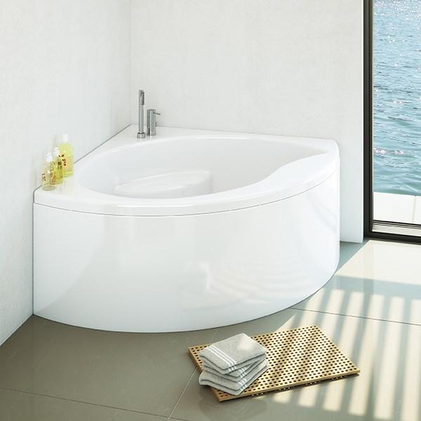 Strømberg Tranquility hjørnebadekar - 130 x 130 - m/sæde Strømberg Tranquility hjørnebadekar - 130 x 130 - m/sæde