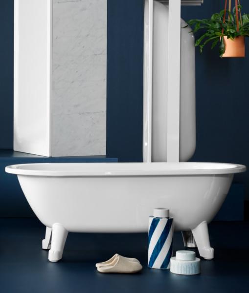 Gustavsberg fritst&aring;ende badekar m/l&oslash;vef&oslash;dder i hvid