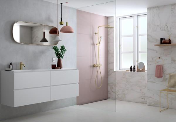 Damixa Silhouet S h&aring;ndvaskbatteri u/bundventil - Poleret messing