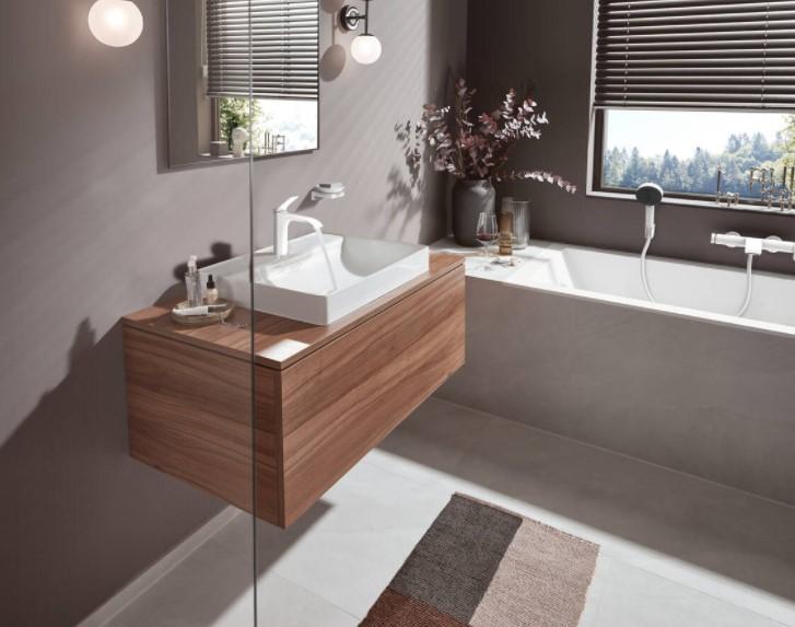 Hansgrohe Vivenis 110 h&aring;ndvaskarmatur u/bundventil og m/CoolStart - Mat hvid