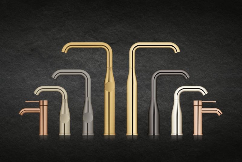 Grohe Essence New håndvaskarmatur m/bundventil - Børstet warm sunset Grohe Essence New håndvaskarmatur m/bundventil - Børstet warm sunset