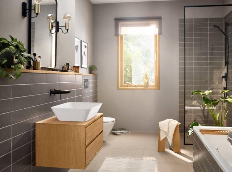 Hansgrohe Rebris E h&aring;ndvaskarmatur t/indbygning i v&aelig;g - Mat sort