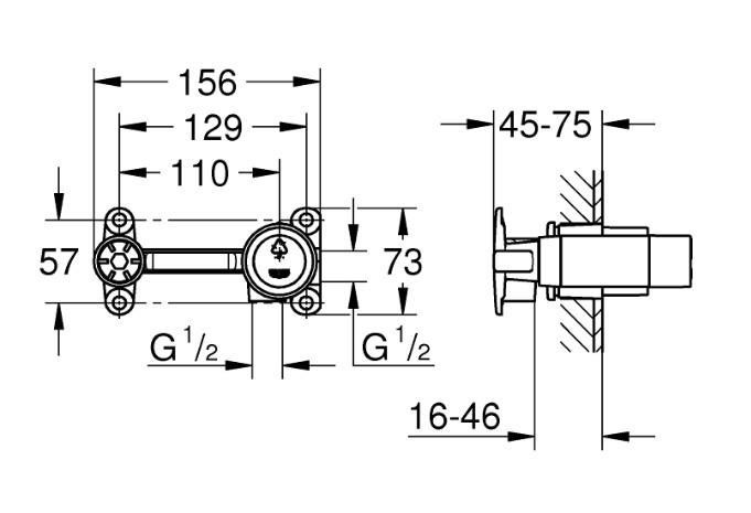 Grohe Essence New L komplet armatur til indbygning i væg - Børstet Cool Sunrise Grohe Essence New L komplet armatur til indbygning i væg - Børstet Cool Sunrise