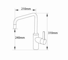 Cass&oslash;e NOBA CK01 k&oslash;kkenarmatur - B&oslash;rstet kobber
