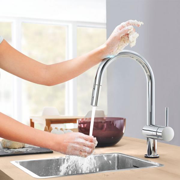 Grohe NEW Minta Touch - Elektronisk k&oslash;kkenarmatur - Krom