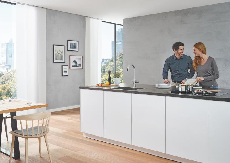 Grohe Red II Duo køkkenbatteri m/3L vandvarmer og C-tud - Krom Grohe Red II Duo køkkenbatteri m/3L vandvarmer og C-tud - Krom