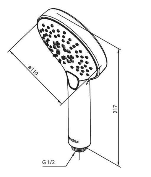 Damixa Silhouet komplet kararmatur - B&oslash;rstet messing
