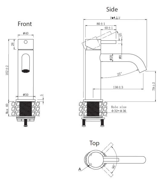Lavabo Argo & Mira RS komplet pakke til badev&aelig;relset - Rustfrit st&aring;l