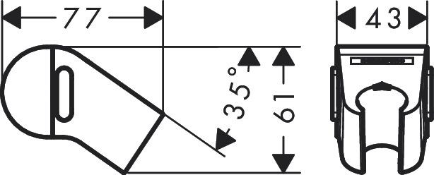 Hansgrohe WallStoris push h&aring;ndbruserholder - Planet edition (sand)