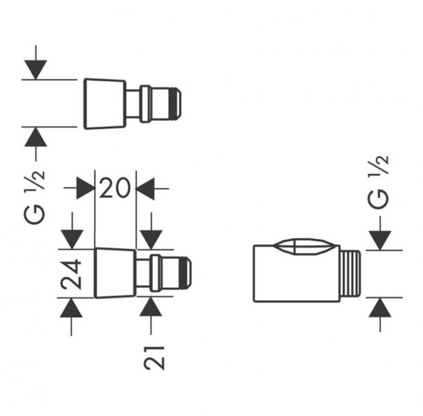 Hansgrohe Koblingss&aelig;t