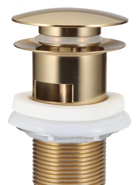 Nortiq h&aring;ndvaskarmatur m/bundventil - B&oslash;rstet messing