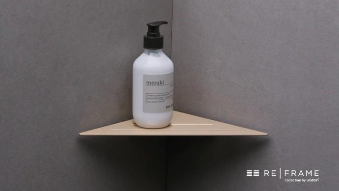 Unidrain ReFrame hj&oslash;rnehylde - Poleret st&aring;l