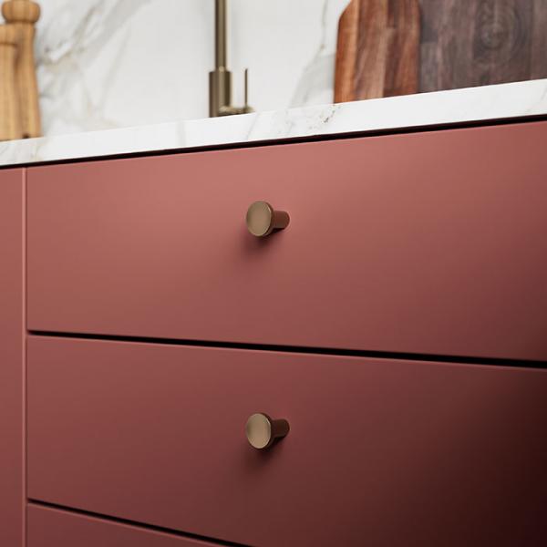 Damixa Zen m&oslash;belknop &Oslash;24 mm - B&oslash;rstet kobber