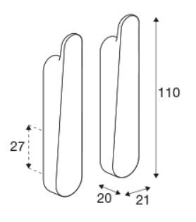 Pressalit Style stor håndklædekrog - 2 stk - Mat sort Pressalit Style stor håndklædekrog - 2 stk - Mat sort