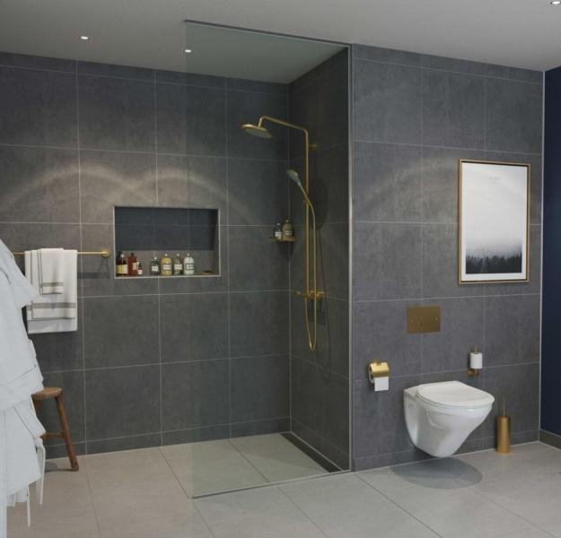 Lavabo Luna h&aring;ndkl&aelig;destang 600 mm - Messing natur