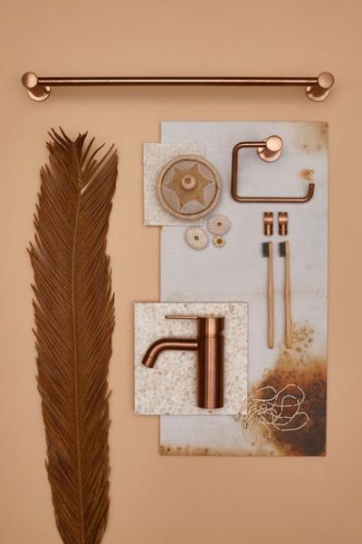 Damixa Silhouet dobbelt håndklædestang - 800 mm - Børstet kobber Damixa Silhouet dobbelt håndklædestang - 800 mm - Børstet kobber