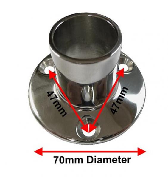Van Der P Frith&aelig;ngende Forh&aelig;ngstang 100cm komplet m/flange - Rustfri st&aring;l