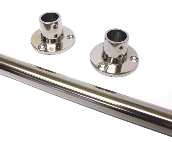 Van Der P Forh&aelig;ngstang 100x200cm m/2 v&aelig;gflanger - Rustfri st&aring;l